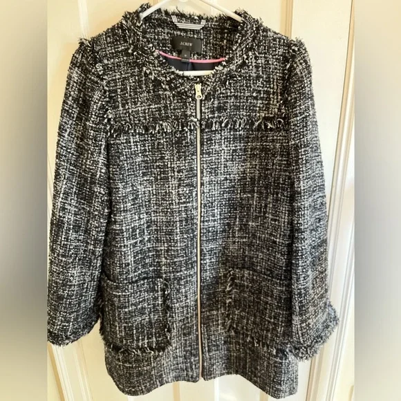 J. Crew Tweed Swing Coat - Picture 2 of 7